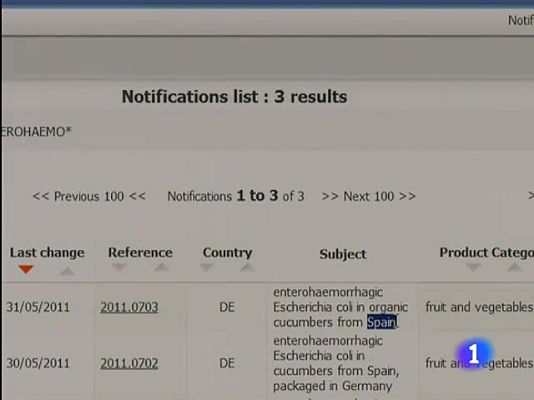 Telediario 1 - ¿Se tardó demasiado en retirar la falsa alarma sobre los pepinos españoles?