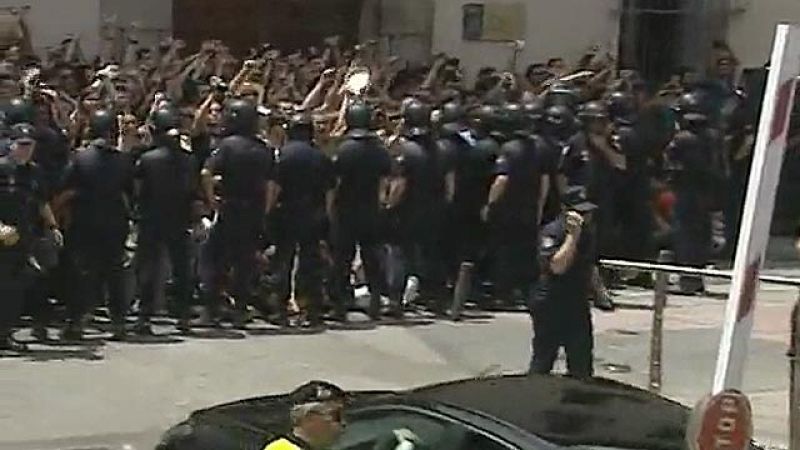 Los indignados se manifiestan en Madrid
