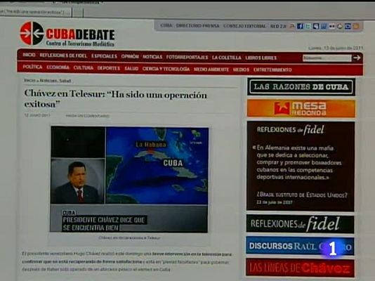 Telediario 1 - Cuba y Venezuela refuerzan sus relaciones con la firma de un centenar de convenios