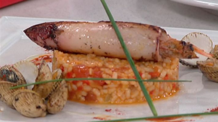 RTVE Cocina - Arroz con pisto y chipirones