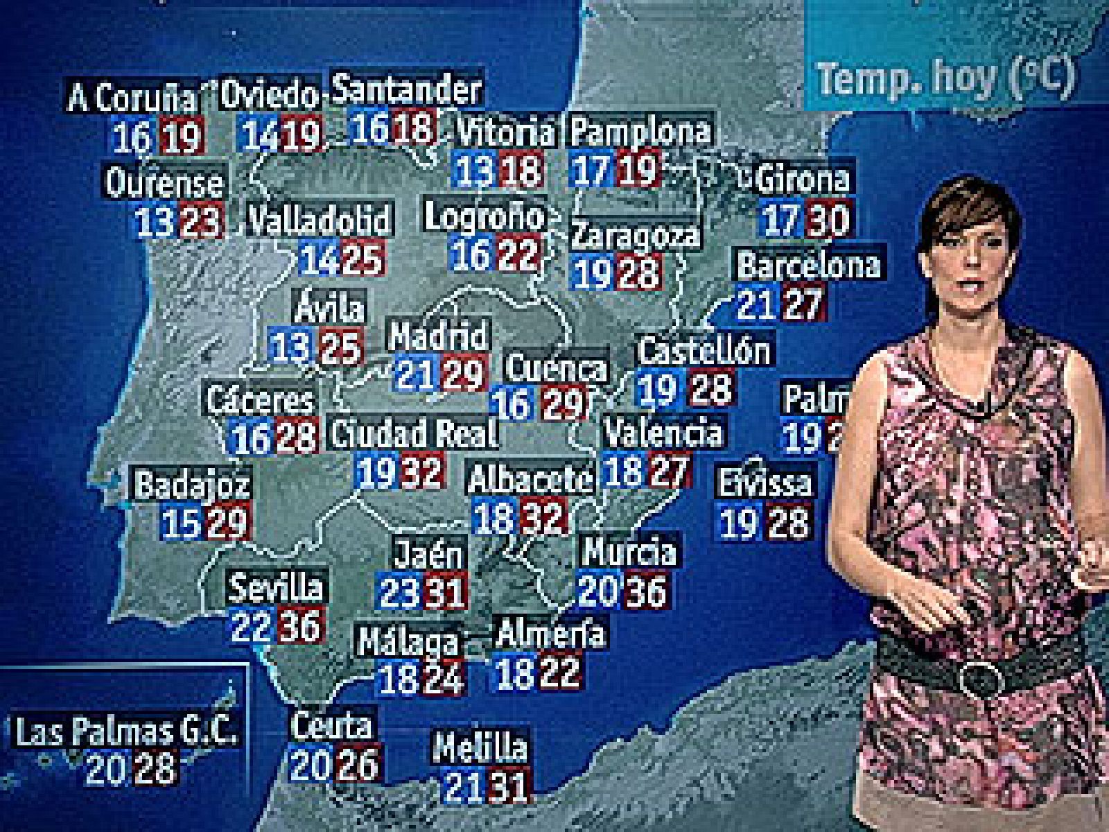 Temperaturas sin cambios y nubes en el norte