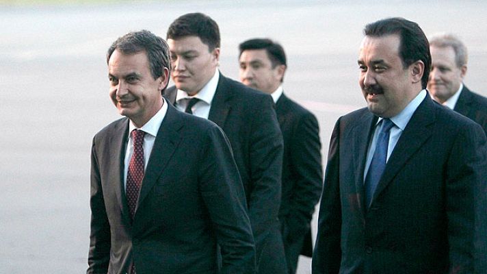 Telediario 1 - Zapatero, en Kazajstán