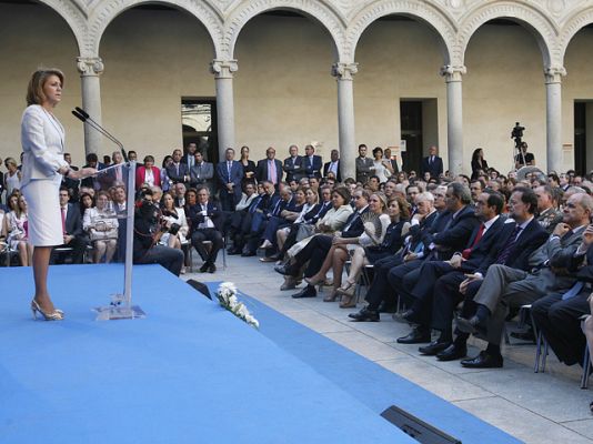 Telediario 1 - Cospedal toma posesión de su cargo con todo el apoyo de Rajoy