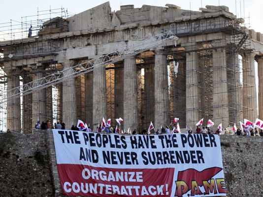  - Manifestaciones contra el rescate en la Acrópolis