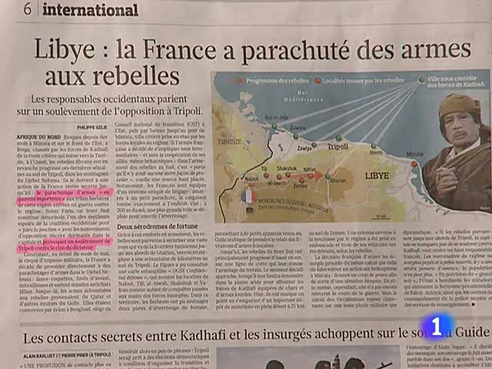 La OTAN niega cualquier vinculación con el envío de armas de Francia a los rebeldes libios