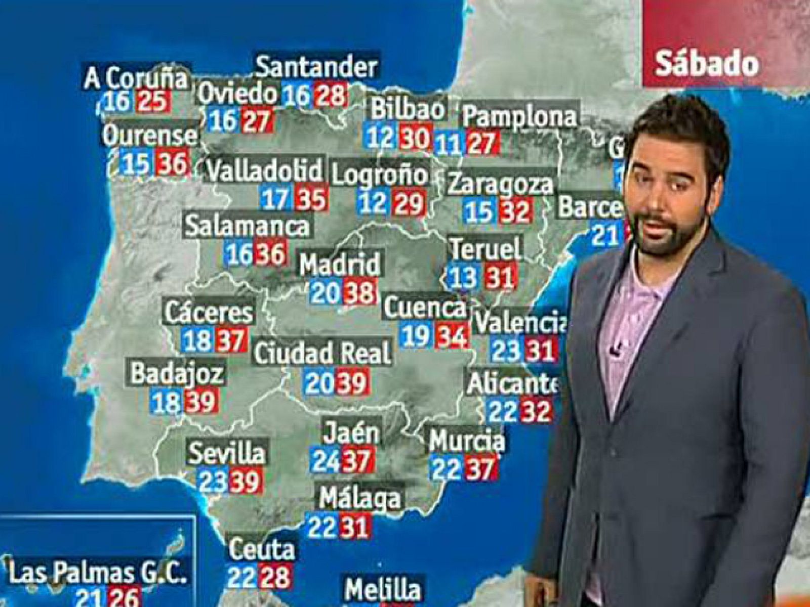 Temperaturas altas en el centro y sur peninsular y en Gran Canaria