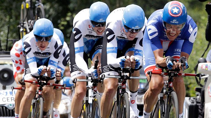 Tour de Francia - Llegada a meta del equipo Garmin