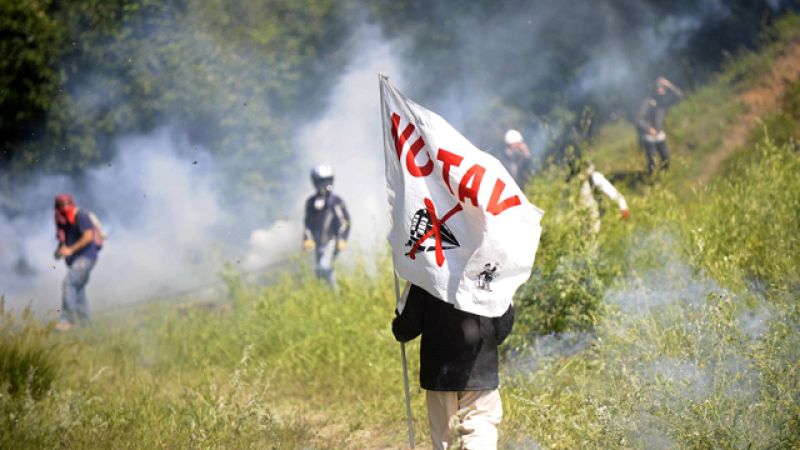 Violentas protestas en Italia por la construcción del tren de alta velocidad