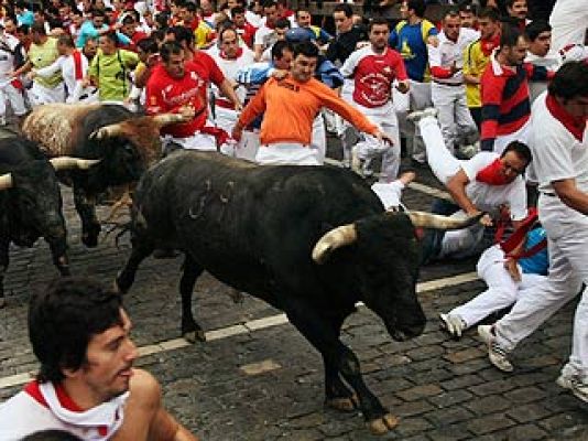 San Fermín - Pequeño montón en Estafeta