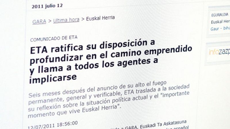 El último comunicado de ETA motiva críticas entre los partidos