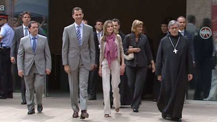 Telediario 1 - Los prínicipes de Asturias y Girona