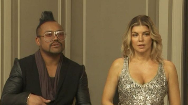 Telediario 1 - Los Black Eyed Peas, en Madrid