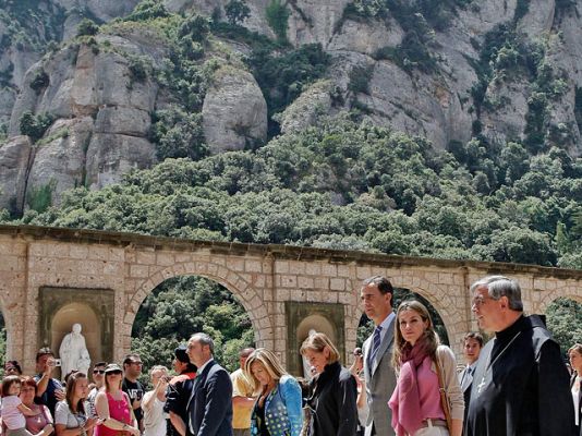 Telediario 1 - Los príncipes en Cataluña