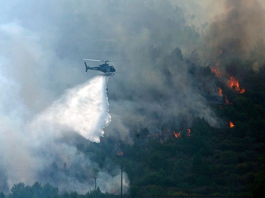 Telediario 1 - Incendio en La Riba