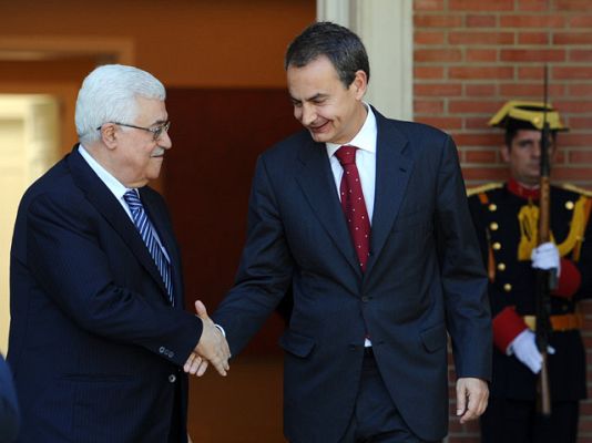 Informativo 24h - Rodríguez Zapatero recibe al presidente palestino, Mahmud Abás, en La Moncloa