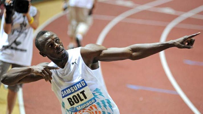 Telediario 1 - Usain Bolt sufre para ganar en Mónaco