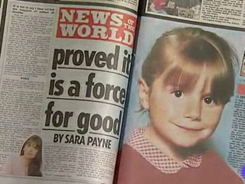 News of the World pinchó el teléfono de la madre de Sara Payne