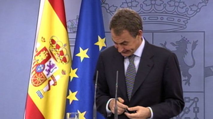 Telediario 1 - Zapatero y Rajoy en rueda de prensa