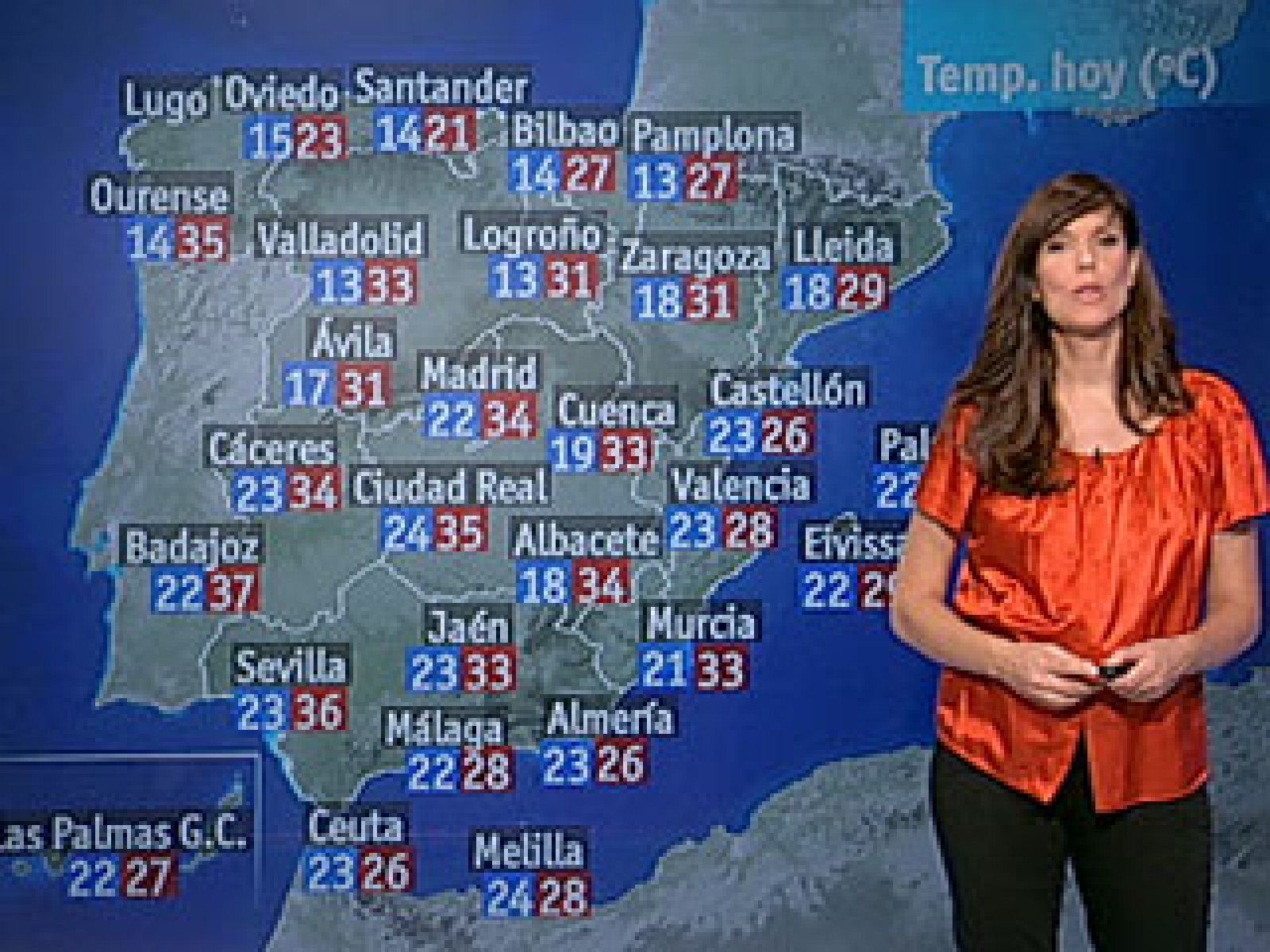 Cielos poco nubosos y temperaturas máximas en ligero descenso
