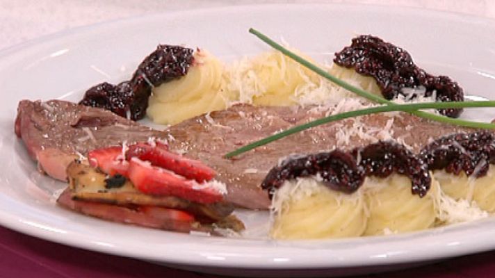RTVE Cocina - Saber cocinar- Entrecot con salsa de frutos rojos