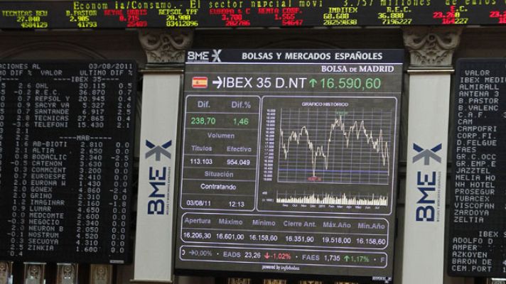 Telediario 1 - Agosto, mes tenso en la Bolsa