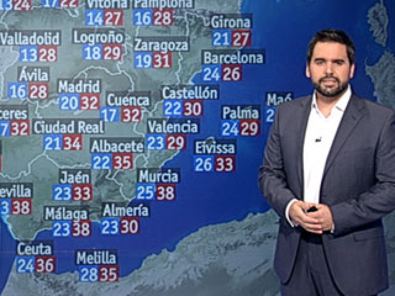 Temperaturas máximas en descenso ligero en el tercio norte peninsular