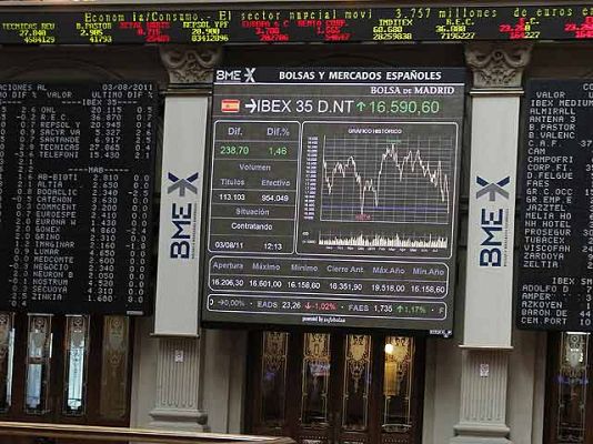 Telediario 1 - El BCE rebaja la prima de riesgo