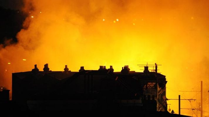 Telediario 1 - Fútbol suspendido en Londres