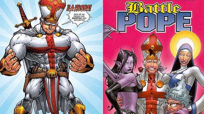 El cómic en RTVE.es - Episodio de la serie de dibujos animados 'Battle Pope', de Robert Kirkman y Tony Moore