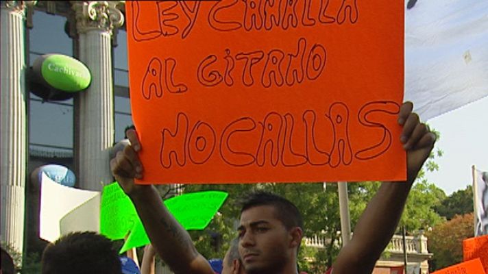 Telediario 1 - Los chatarreros se manifiestan