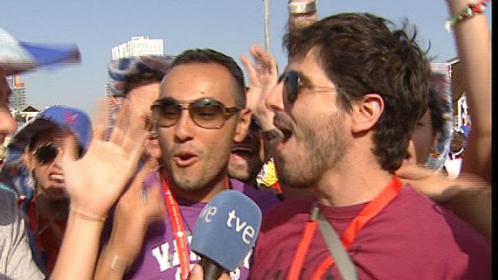 Telediario 1 - Barcelona con los peregrinos