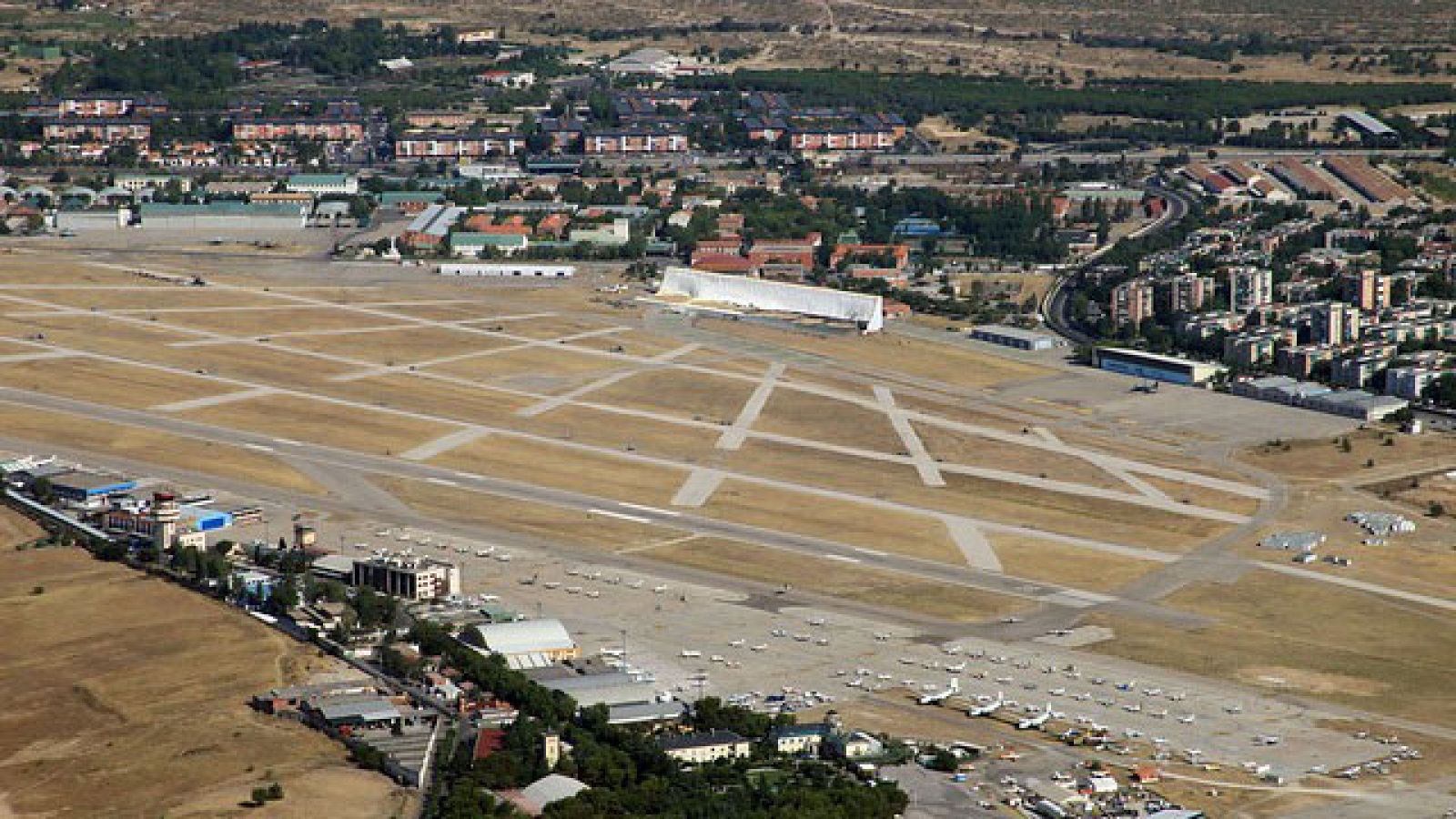 El aeródromo de Cuatro Vientos, preparado para la llegada del Papa