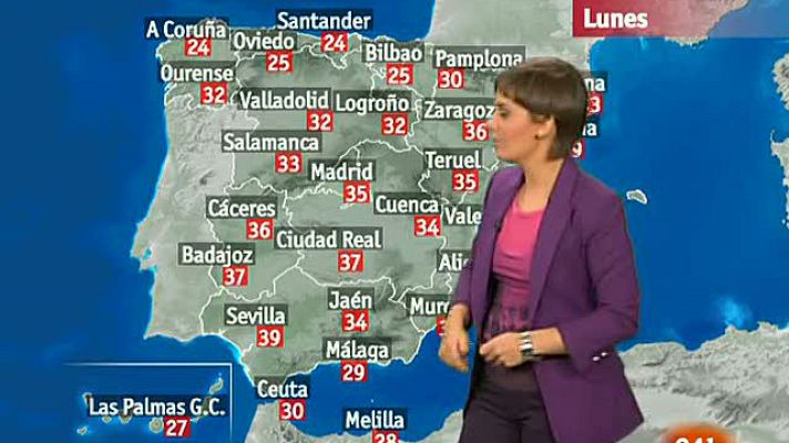 El tiempo - Sol en la mayor parte del país y temperaturas muy elevadas