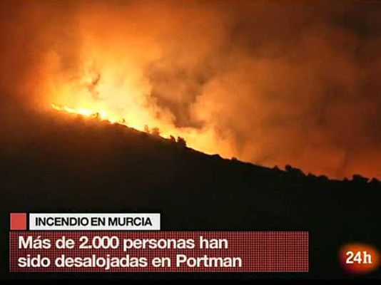 Informativo 24h - Incendio estabilizado en Portmán (Murcia)