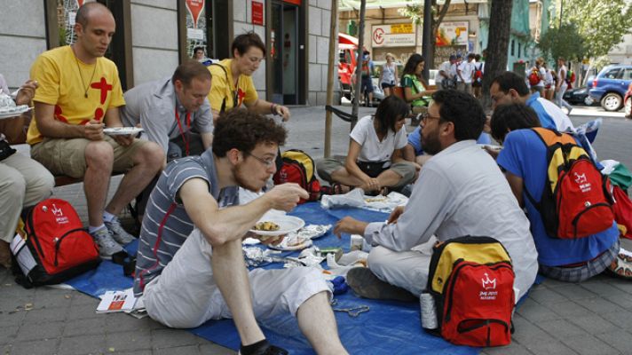 Telediario 1 - La jornada de hoy de los peregrinos