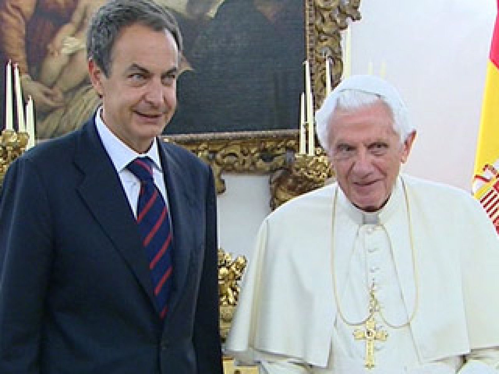El papa recibe a Zapatero en la Nunciatura