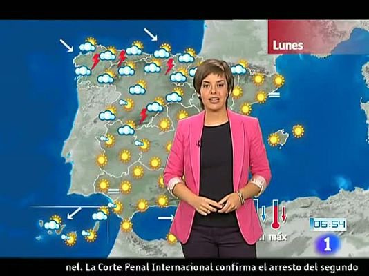 El tiempo - Chubascos y tormentas