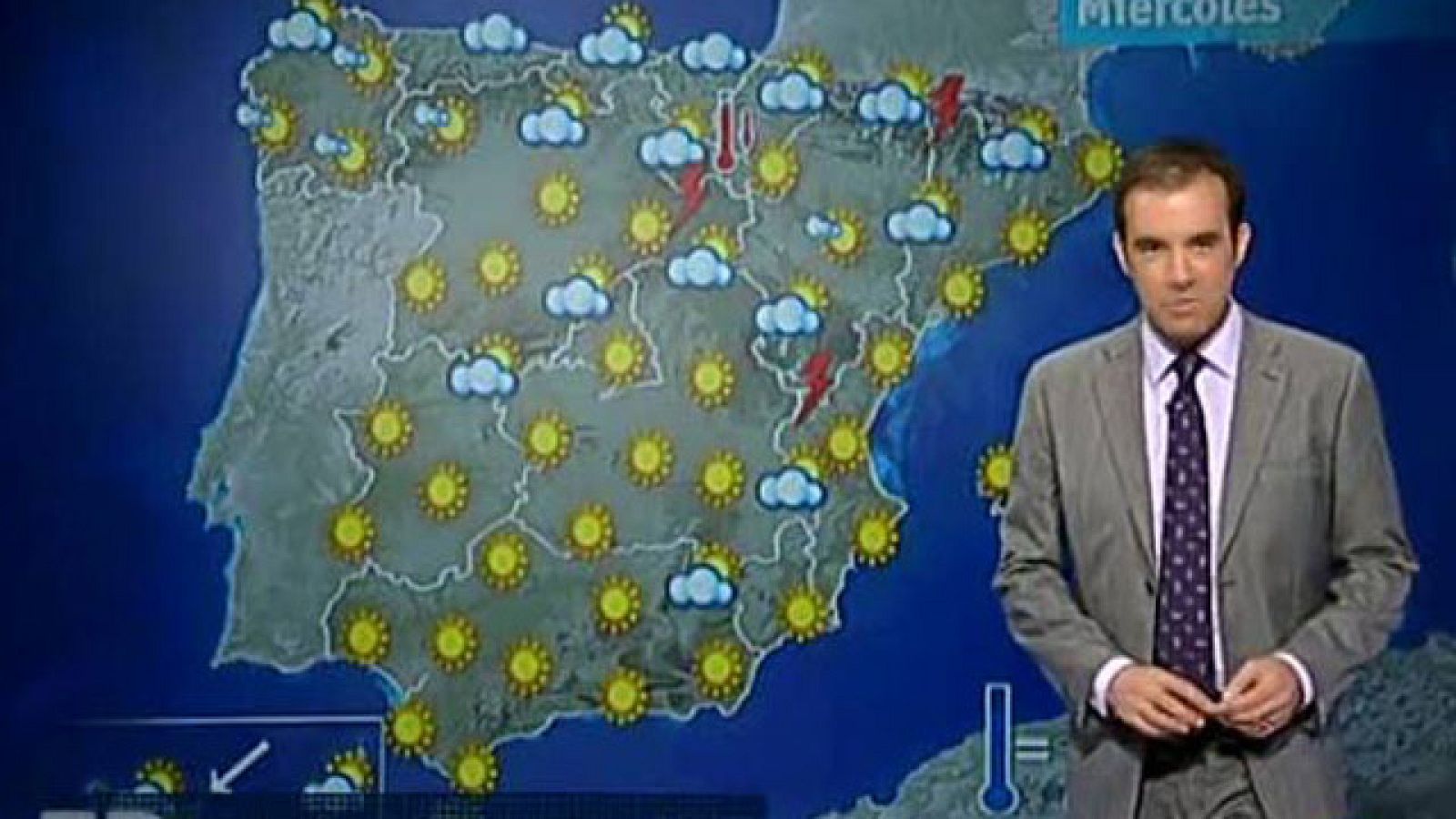Nubosidad en el Cantábrico con algunas precipitaciones débiles