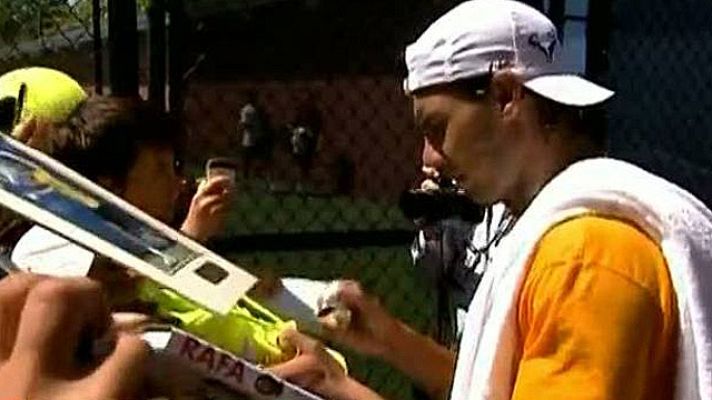 Telediario 1 - Nadal entrena tras el paso de Irene