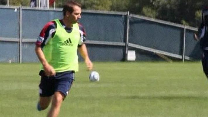 Telediario 1 - Sergio García, futbolista por un día