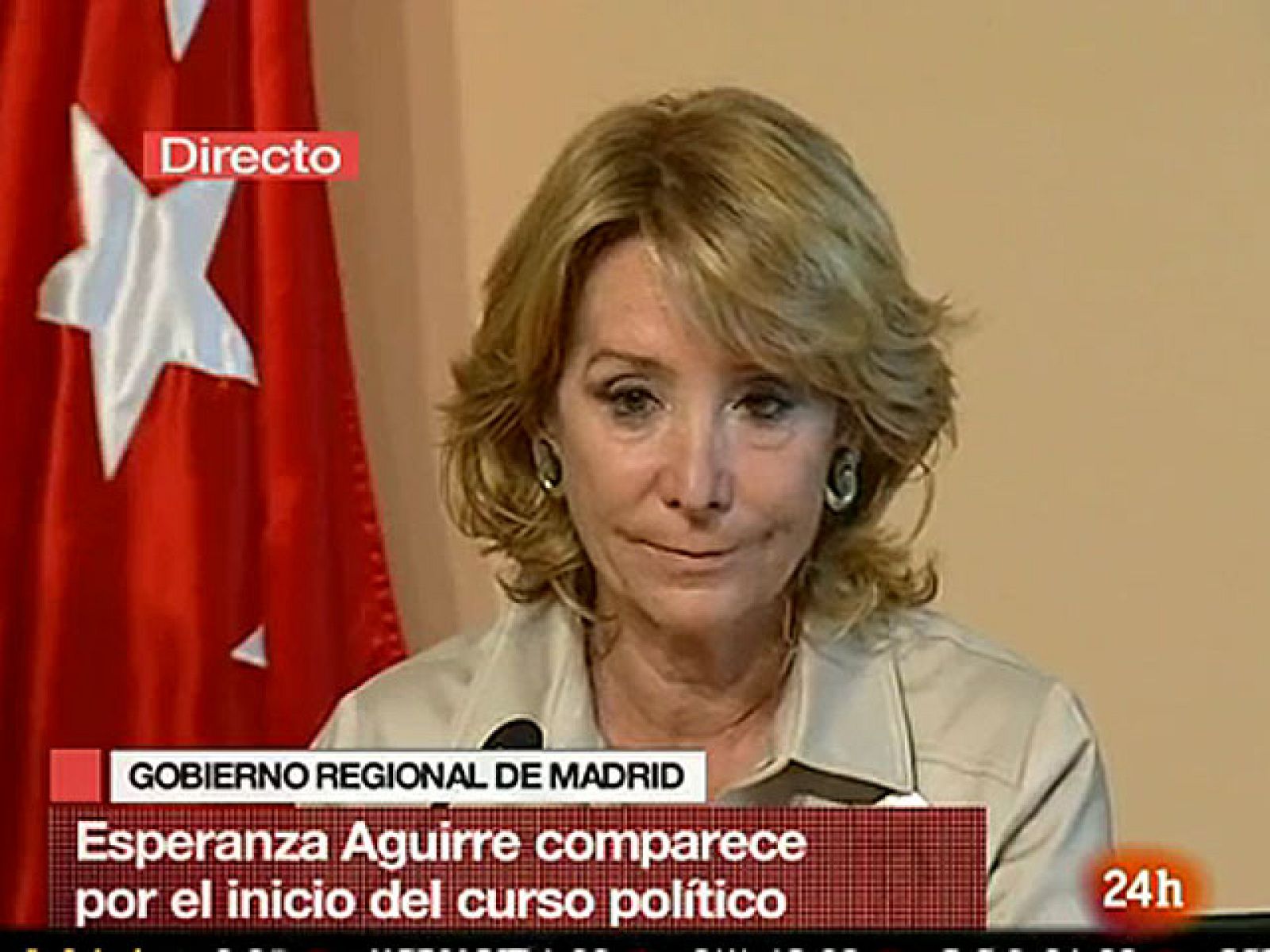 Aguirre dice a los profesores que "la mayoría de los madrileños trabaja más de 20 horas"