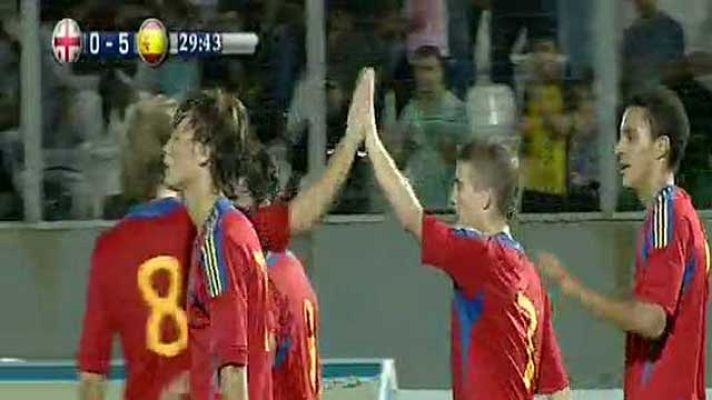  - Rodrigo cabecea el quinto y su hattrick