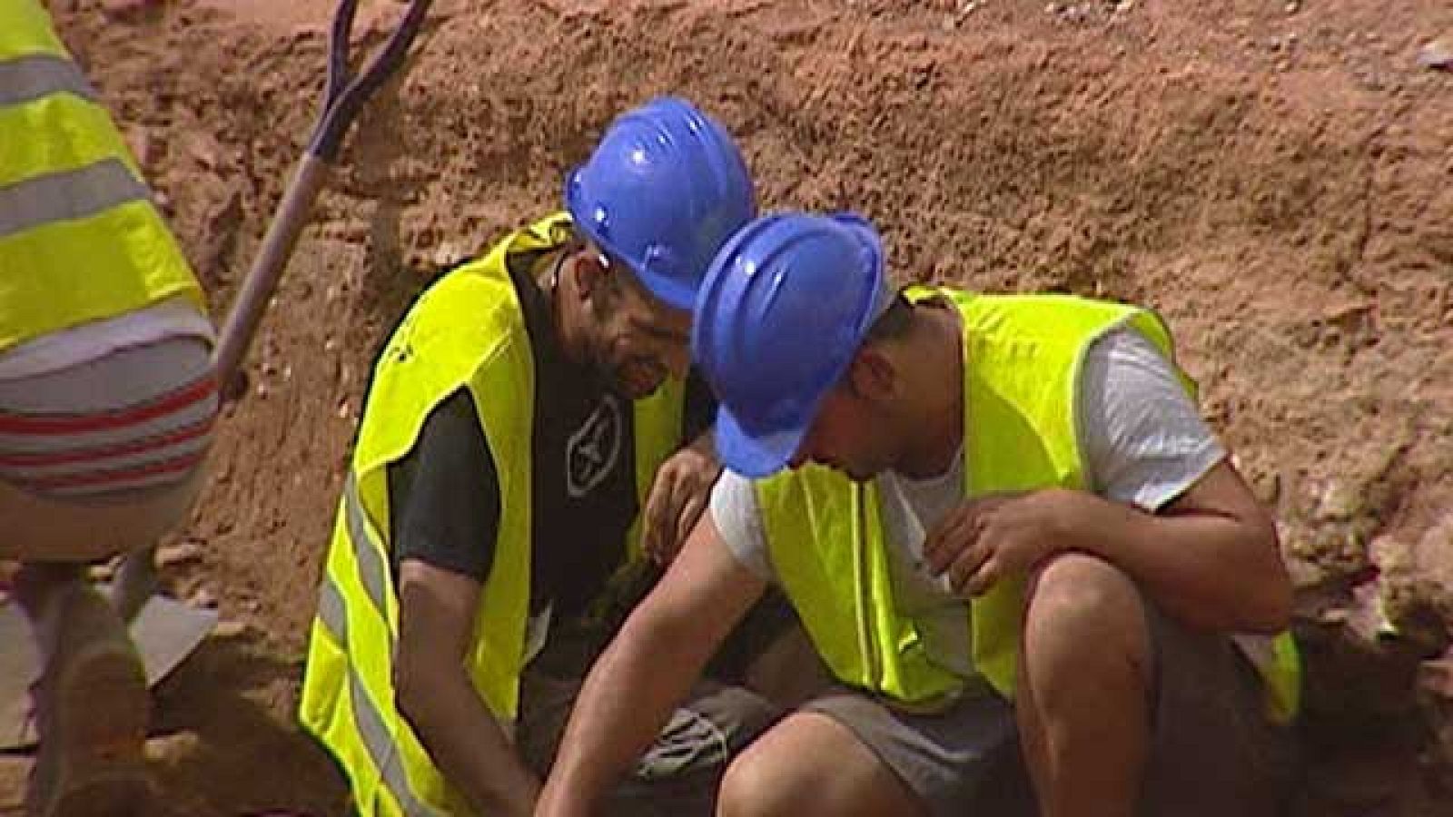 Las obras del AVE, en Barcelona, han dejado al descubierto las ruinas de una villa Romana