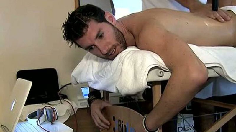 Los jugadores de la selección española de baloncesto necesitan de fisioterapia para recuperar el tono muscular después de los encuentros.