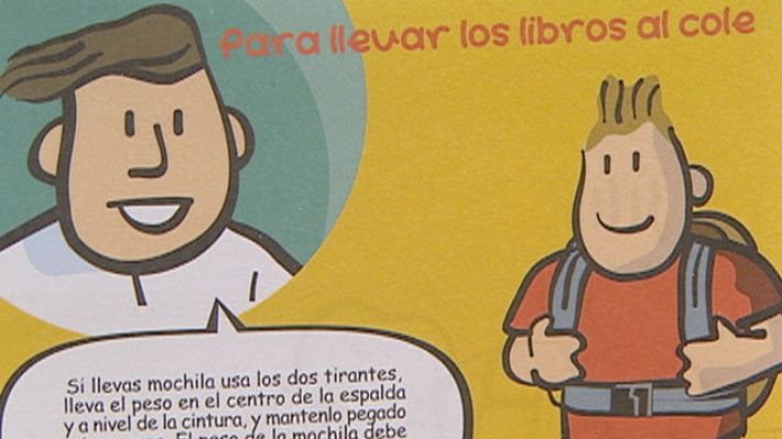 Telediario 1 - Exceso de peso en las mochilas
