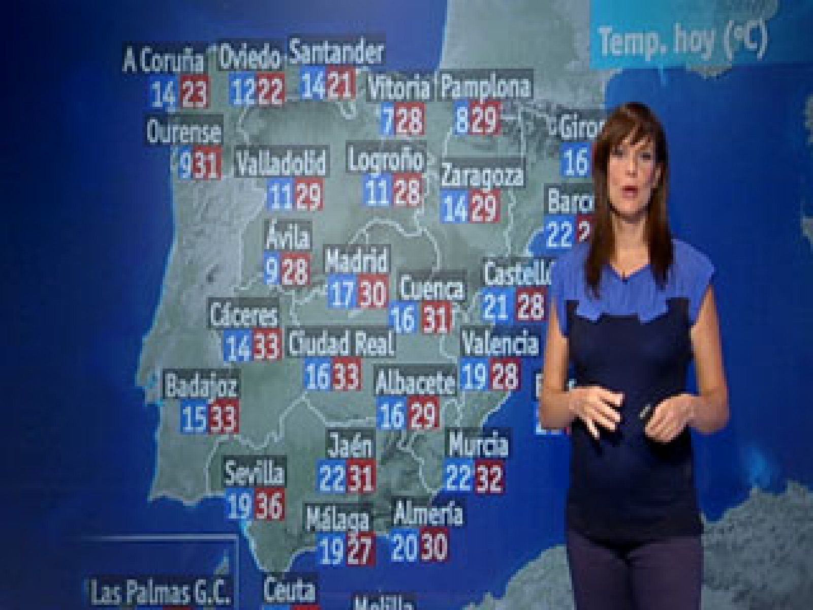 Altas temperaturas en Canarias Y precipitaciones débiles en Galicia