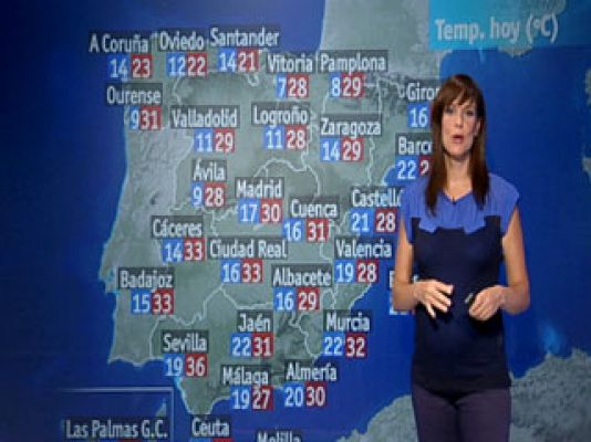 El tiempo - Altas temperaturas en Canarias Y precipitaciones débiles en Galicia