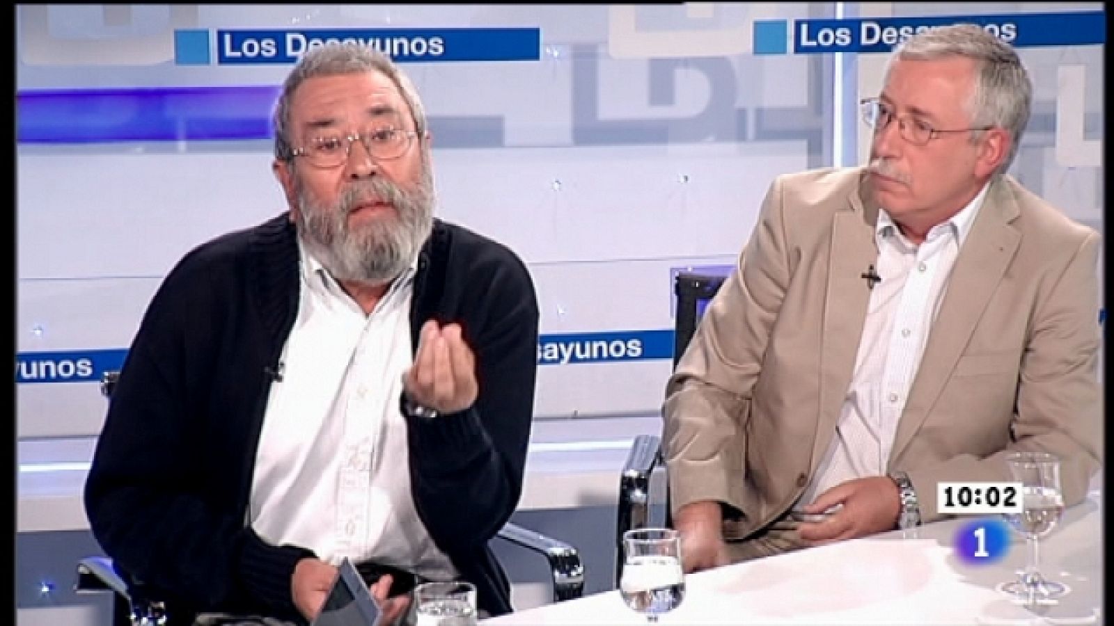 Los desayunos de TVE - Cándido Méndez e Ignacio Fernández Toxo, secretarios generales de UGT y CC.OO - Ver ahora
