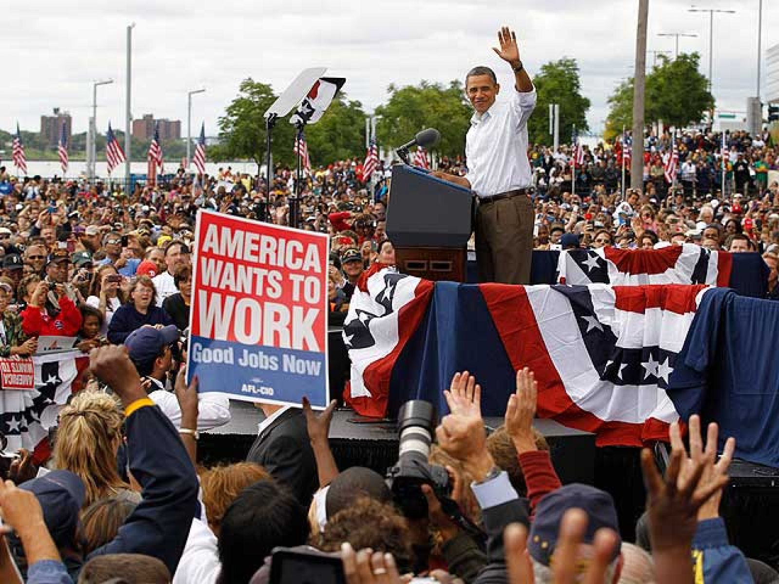 Obama se juega en la presentación del plan de empleo su estrella política