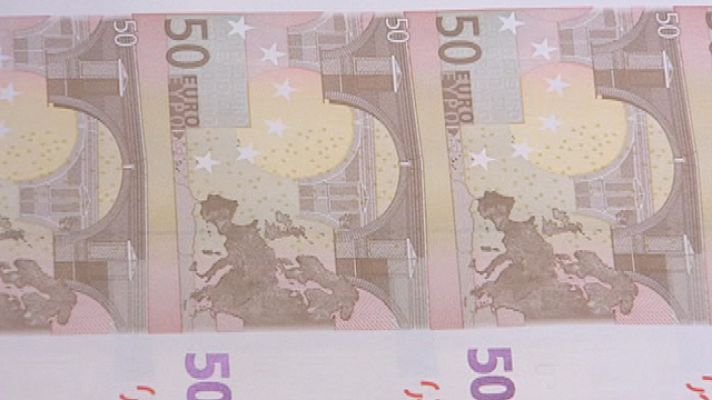 Telediario 1 - Caída del euro frente al dólar